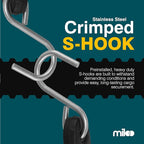 Miloo Rubber Bungee Cords with Hooks - Heavy Duty Tarp and Cargo Straps - Made in USA - 10 Inch Pack of 50