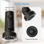 Hibbent Stainless Steels Pull Down Kitchen Faucet Head Replacement, 3 Function Sink Sprayer Head with 15 Adapters, Compatible with Moen, American Standard, Delta, Kohler Faucets, Oil-Rubbed Bronze