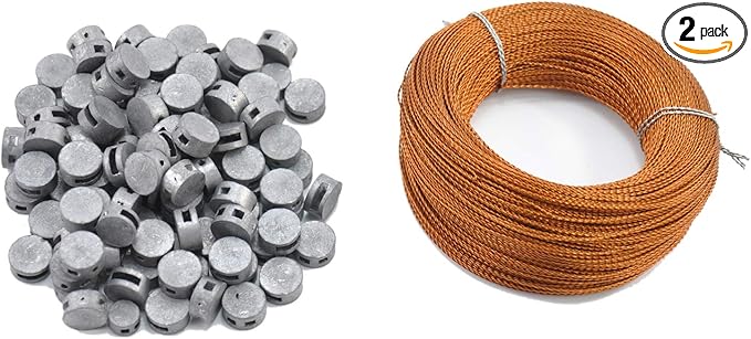 10x6mm Meter Lead Seal (500g/1.1lb) Approximately 135PCS with Copper Wires (100m)
