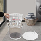 Mini Portable Washing Machine, 2 in 1 Hand Cranked Manual Clothes Non-Electric Washing Machine and Spin Dryer, 4.41lbs Capacity Washer/Dryer for Camping, Apartments, RV's (Grey Basic Model)