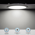 TORCHSTAR 12-Pack 6 Inch Ultra-Thin LED Recessed Lighting with J-Box, CRI90, 5000K Daylight, 12W Dimmable 1100lm Brightness LED Downlight, ETL & Energy Star Listed