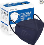 WWDOLL KN95 Face Mask 50 Pack, 5-Layers Breathable KN95 Masks, Purple