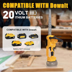 Cordless Chainsaw Compatible With Dewalt 20V MAX Batteries, Cordless Chain saw with 2 Pcs Replacement Chain, Battery Powered for Wood Cutting|Tree Trimming|Camping(Battery NOT Included)