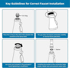 Hibbent Pull Down Kitchen Faucet Head Replacement, 3-Function Kitchen Faucet Head Sink Spray Nozzle with 15 Adapters Compatible with Moen, American Standard, Delta, Kohler Faucets, Brushed Nickel