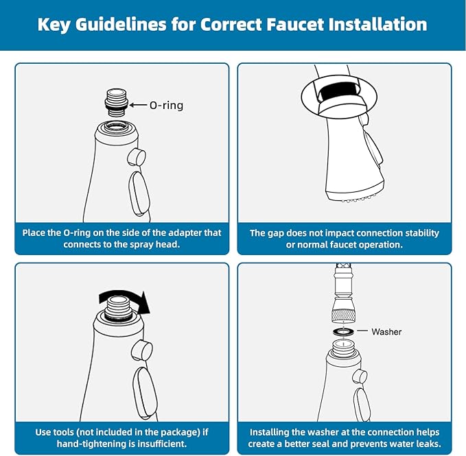 Hibbent Pull Down Kitchen Faucet Head Replacement, 3-Function Kitchen Faucet Head Sink Spray Nozzle with 15 Adapters Compatible with Moen, American Standard, Delta, Kohler Faucets, Brushed Nickel