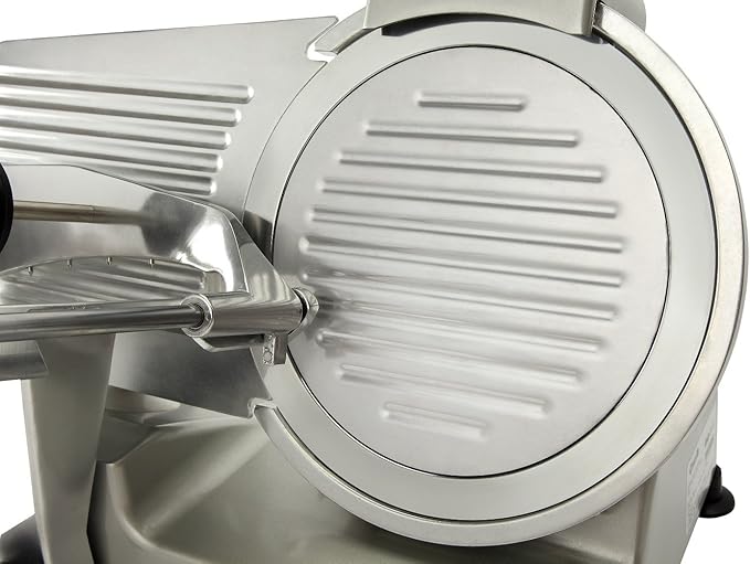 BESWOOD 10" Premium Chromium-plated Steel Blade Electric Deli Meat Cheese Food Slicer Commercial and for Home use 240W BESWOOD250