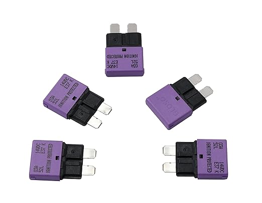 GLOSO Circuit Breakers E37 Auto (T1) Reset Low Profile ATC/ATO - (3A - 5 Pack)
