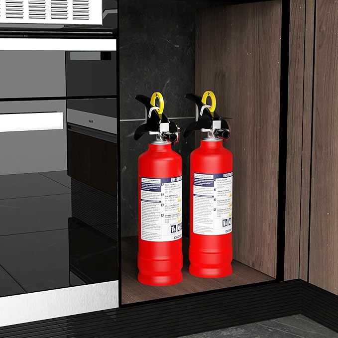 Ougist ABC Fire Extinguisher for Home & Vehicle - 2.5 lb 1-A:10-B:C Rated, Dry Chemical Fire Safety with Quick-Release Handle, Certified for Kitchen/Car/Boat Use-Model FF1KG