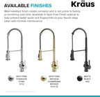 KRAUS Britt Touchless Sensor Commercial Single Handle Pull Down Kitchen Faucet in Matte Black, KSF-1691MB
