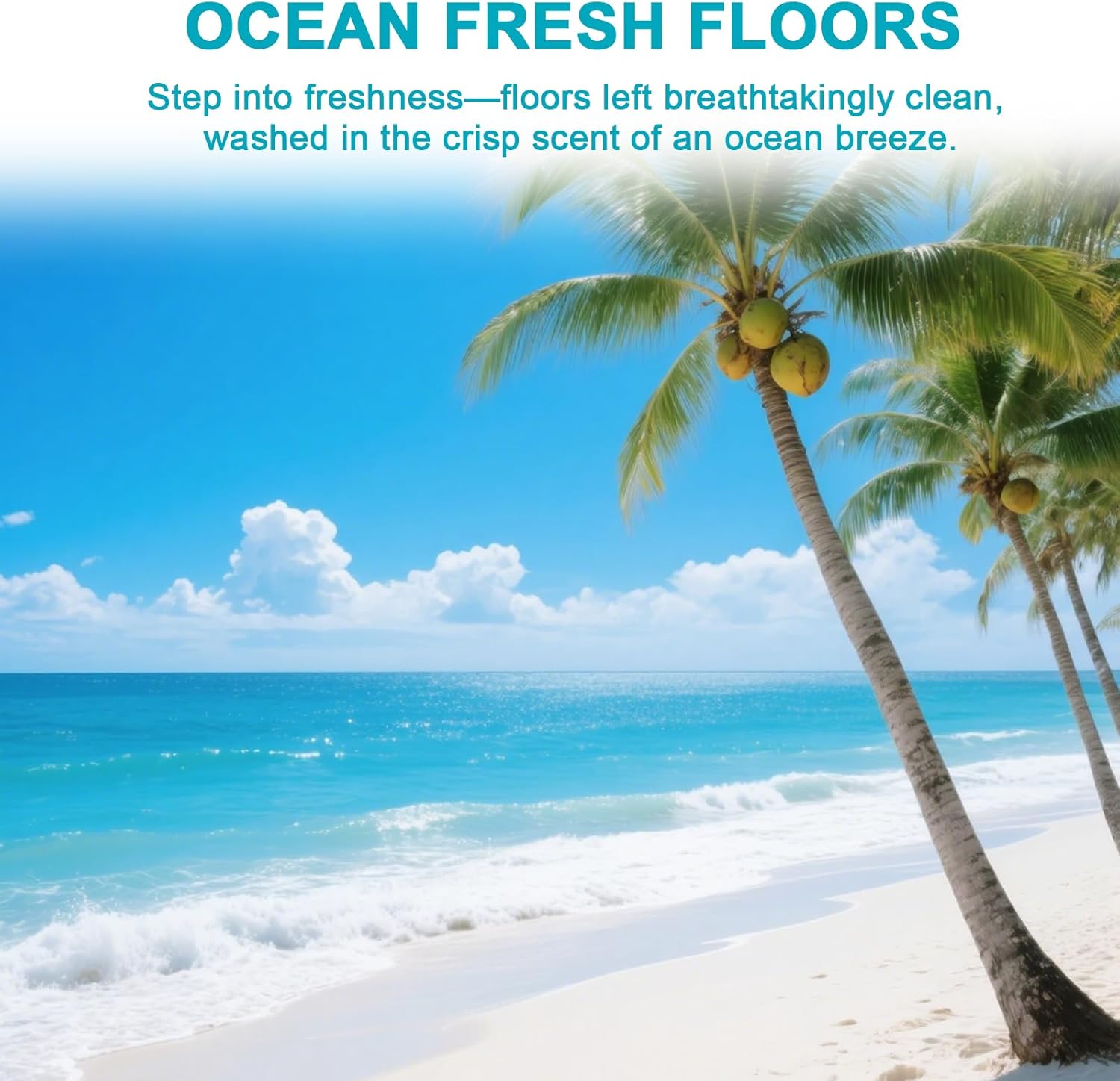 200X Concentrated Floor Cleaning Solution for All Robot Vacuum and Mop, Wet Dry Vacuums Compatible with Eufy, Roborock, Roomba, Tineco, Bissell, Shark, 29.76 fl oz Makes 47 Gallon Cleaner(Ocean Scent)