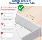 JOY DECOR Cabinet Pulls – 3 Inch Hole Center, Polished Brass, 10 Pack, Zinc Alloy Cabinet Handles for Drawers & Cupboard – Vintage Style Hardware for Kitchen, Bathroom, Dresser, Furniture Makeover