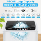 Nictemaw Portable Washing Machine, 17.8Lbs Portable Washer 2.4 Cu.ft Full Automatic Washing Machine with 10 Programs 8 Water Levels, LED Display, Drain Pump, Ideal for Apartment, Home, RVs