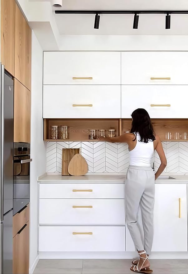 10 Pack Champagne Bronze Cabinet Pulls 5 Inch(128mm) Kitchen Cabinet Handles Cabinet Hardware for Drawer Pulls