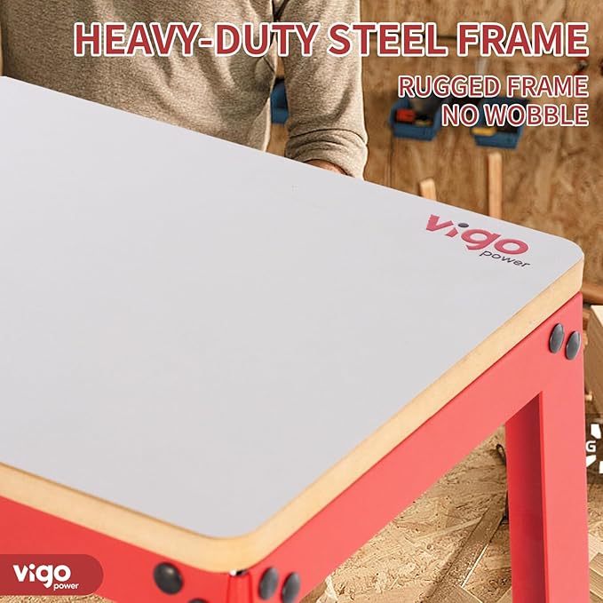 Universal Planer Stand with Wheels｜Heavy-Duty 700 lbs Tool Stand for Drill Press, Table Saw, Thickness Planer, Miter Saw｜Smooth Locking Pedal, MDF Top, Durable Metal Frame for Woodworking & Garage