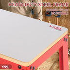 Universal Planer Stand with Wheels｜Heavy-Duty 700 lbs Tool Stand for Drill Press, Table Saw, Thickness Planer, Miter Saw｜Smooth Locking Pedal, MDF Top, Durable Metal Frame for Woodworking & Garage