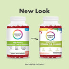 Rainbow Light Vitamin D Gummies, High Potency Vitamin D3 2,000IU Immune Health Support, Helps Support Strong Bones & Teeth, Gluten Free, Vegan, Peach, 60 Gummies