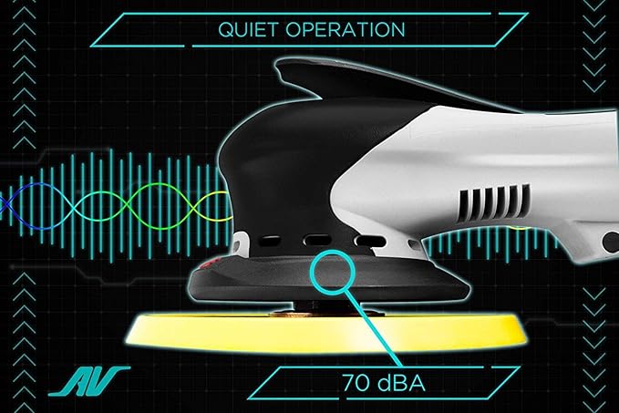 AirVANTAGE 5" Palm-Style, 2nd Generation Industrial Advanced Electric Sander Central-Vacuum with Low-Profile Pad (3/16- Hook & Loop)