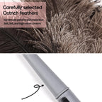 Feather Duster-Genuine Ostrich Feathers,Anti-Static,Reusable Eco-Friendly Handheld Cleaning for Keyboard,Home,Car,Office(17Inch,1Pack)