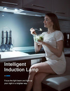 Under Cabinet Lights, Wireless Motion Sensor Light Indoor,10in LED White Lighting Rechargeable Battery Operated,4 Modes Night Light, Stick-On Magnetic Closet Lights for Kitchen, Hallway(2 Pack)