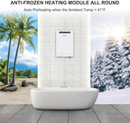 CAMPLUX Climatech 5 Tankless Water Heater Propane Outdoor 6.86 GPM, 199,000 BTU On Demand Instant Tankless Hot Water Heater Propane for Whole House, Outdoor Installation, IPX4 Waterproof, WA686M