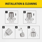 Stanley 08-2566H HEPA Cartridge Filter – Fits Most 5–18 Gallon Wet/Dry Vacuums – High Efficiency, Washable & Reusable Replacement Filter