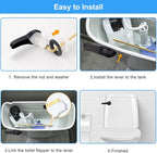 iFealClear 2 Pack Toilet Handle Replacement Kit, Universal Front Mount Tank Flush Lever Replacement, Solid Brass Trip Lever Fits Most Toilets, Oil Rubbed Bronze