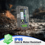 Laser Detector, Huepar Pro LCD & LED Laser Receiver LR300 for Laser Level -Green&Red Beams Outdoor, Compatible with Huepar & Pro Laser Levels with Pulse Mode, Up to 660Ft, IP65, Magnet, Clamp Included