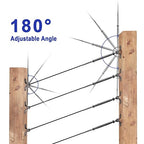 10-Pack Cable Railing Kit T316 Stainless Steel Adjustable Angle Cable Railing Hardware for Wood Posts, Black