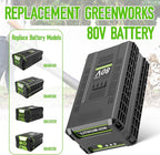 80V 3.5Ah Lithium Battery Replace for Greenworks 80V Battery GBA80400 GBA80250 GBA80200, 3500mAh High Capacity, Fit for Greenworks 80 Volt Power Tools PW80L420 TL80L00 LMB407 PS80L00