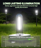 Bright Solar Lights Outdoor Waterproof IP65, 4 Pack Pathway Lights Solar Powerd, Auto On/Off Solar Outdoor Lights for Path, Yard, Landscape, Lawn, Patio, Walkway, Driveway, Garden Decor