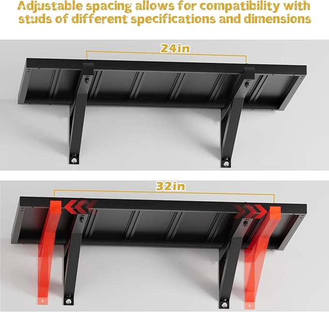 2pcs Garage Wall Shelving - 3.5*2FT Extra Large Heavy Duty Floating Shelves with 30 Hooks, Load Capacity 1102 Lbs, Hanging Garage Storage Rack, Tool Hanger Organizer Utility Rack, For Home, Workshop