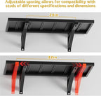 2pcs Garage Wall Shelving - 3.5*2FT Extra Large Heavy Duty Floating Shelves with 30 Hooks, Load Capacity 1102 Lbs, Hanging Garage Storage Rack, Tool Hanger Organizer Utility Rack, For Home, Workshop