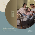 TOPGREENER Digital Dimmer Switch for 200W Dimmable LED/CFL Lights, Single Pole/3-Way LED Slide Dimmer, Neutral Wire Not Required, UL Listed, TGSDS3-I, Ivory, 1 Pack