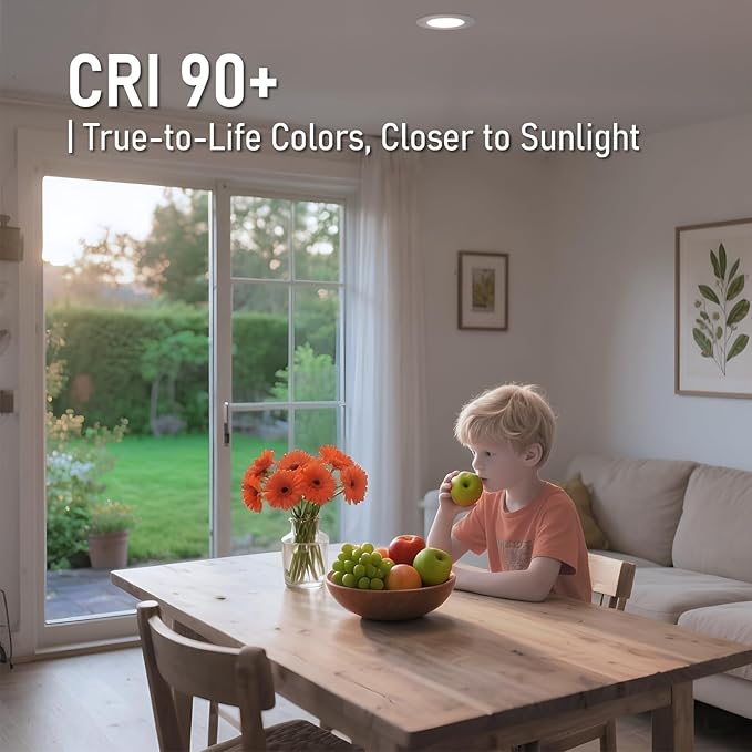 TORCHSTAR Basic Series 12-Pack 4 Inch Ultra-Thin LED Recessed Lighting with Junction Box, CRI90, Aluminum, 3000K Warm White, 5%-100% Dimmable Slim Recessed Downlight, 9W 800LM, ETL and Energy Star