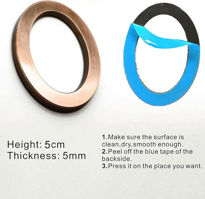 Diggoo 10 Pack Mailbox Numbers 0-9, 2 Inch High, Door Address Numbers Stickers for Apartment, House, Room, Office, Cars, Trucks, Bronze Plating Process Number Sign