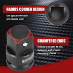 AOBEN 8 Piece Impact Socket Adapter and Reducer Set, 1/4, 3/8, 1/2" SAE Socket Adapter, Impact Driver & Wrench Conversion Kit Socket Reducer Set, Cr-V Steel