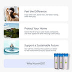 NuvoH2O Advanced 3-Stage Citrus, Salt-Free Water Filter System + Water Softener with Chloramine and Sediment Filtration – Healthy & Pure Water – Removes Hard Water Build Up (Whole Home Trio System)