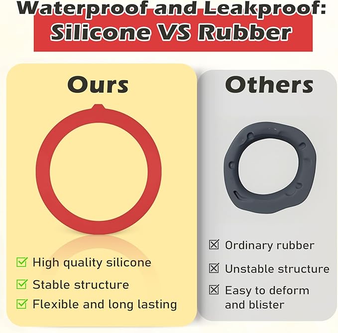 Flush Valve Seal for Kohler, 2 Pcs Canister Flush Valve Seal Replacement, Toilet Tank Parts for K-GP1059291 K-4436, Silicone Material Toilet Parts Inside Tank