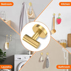 Brushed Gold 6 Pieces Bathroom Hardware Accessories Set Gold Towel Bar Set,Modern Towel Holder Set for Bathroom,Stainless Steel Towel Rack Set Wall-Mounted 23.6 Inch