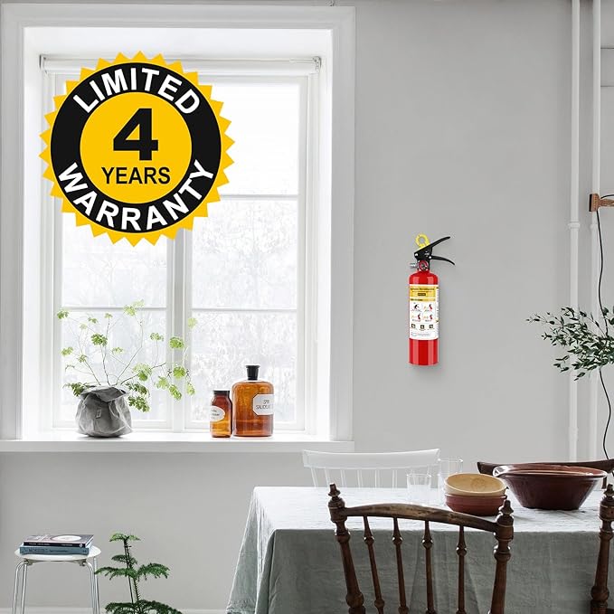 ABC Fire Extinguisher for Home - 2.2lb, Dry Powder Fire Extinguisher, 1A:10-B:C Rated, Certified for Car/House/Kitchen/Truck/Marine/Boat/Vehicle/utv/rv, 2 PACK