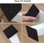 Yelanon Felt Furniture Pads -182 Pcs Premium Felt Pads for Chair Legs Furniture, Floor Protectors for Hardwood Floors,Black & Brown