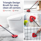 2 Pack 1-Tank Spin Mop Scrub Brush Head Replacement for O Ceda EasyWring 1-Tank System(Red), Hard Bristle Scrubber Brush for Floor Cleaning Accessories (Not Fit for RinseClean 2-Tank)