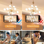 G9 LED Bulb Dimmable 3.2W (30-40W Halogen Bulb Equivalent), Warm White 3000K, 120V 350LM G9 Bi Pin Base Light Bulbs for Chandelier Light, No Flicker, 360° Beam Angle, 6 Pack