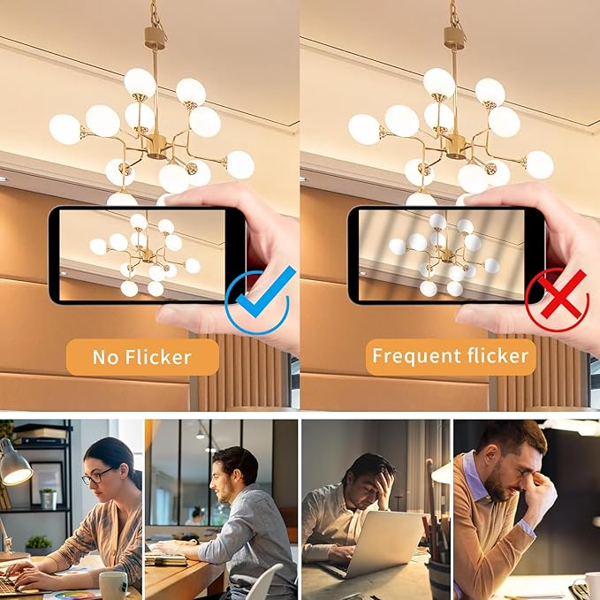 G9 LED Bulb Dimmable 3.2W (30-40W Halogen Bulb Equivalent), Warm White 3000K, 120V 350LM G9 Bi Pin Base Light Bulbs for Chandelier Light, No Flicker, 360° Beam Angle, 6 Pack