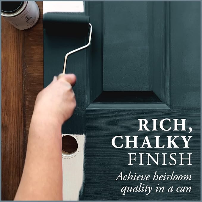 AMY HOWARD AT HOME Chalk-Based One Step Paint for Furniture, Cabinetry, Decor, Finish, and More | No Stripping, Sanding, or Priming | Dark Base | 32 Ounce | Brooks Grey