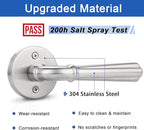 Orger 2 Pack Brushed Nickel Dummy Door Handle Lever One Side Non-Turning Dummy Door, Pantry Closet Door Lock Non-Functioning Dummy Door Handle