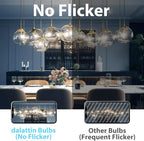 dalattin A19 Vintage LED Edison Bulbs, 60W Equivalent Light Bulbs, 5000K Daylight White, Clear Glass Filament Bulb, Efficient 8W, E26 Base, 800 LM, CRI80+, Non-Dimmable for Home, Farmhouse, 4 Pack