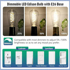 16 Pack Dimmable Vintage LED Edison Bulbs, E26 LED Bulb 60 Watt Equivalent, Neutral White 4000K, Antique Filament Decorative Light Bulbs, ST19 Edison Bulb 80+ CRI