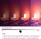 4 Pack 3.2 Inch T10 Pink Light Bulb, E26 Base Edison Bulbs Dimmable, AC 120V 60 Watt Equivalent Clear Glass Filament Bulb, Halloween Christmas Party Bar Colored Light Bulbs, UL Listed