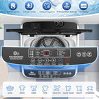 Nictemaw Portable Washing Machine 20Lbs, 2.8Cu.ft Full Automatic Portable Washer with 4 Water Levels 4 Wash Programs 3 Water Temp & Drain Pump, Compact Laundry Washer for Home, RV, Dorm